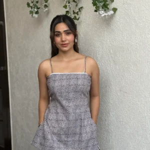 Lavender printed cotton  kurti